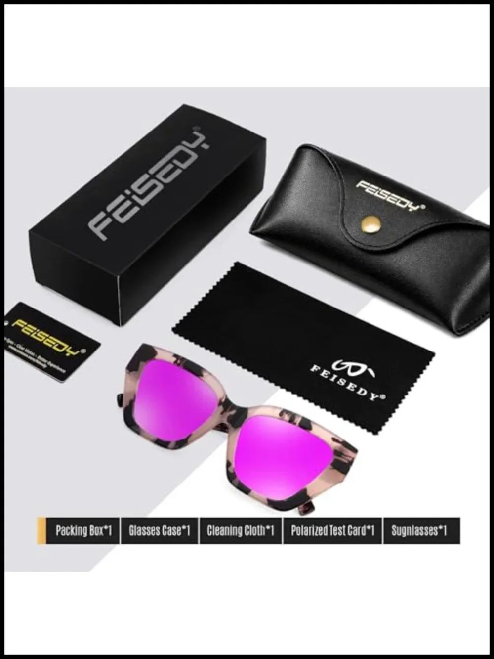UV400 Polarized Cat Eye Sunglasses for Women Driving